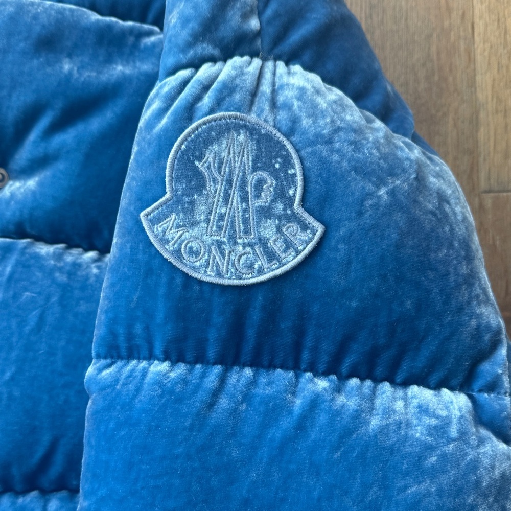 Moncler Velvet Blue Puffer Jacket